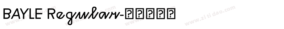 BAYLE Regular字体转换